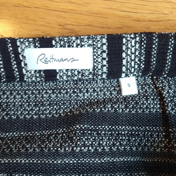 Reitmans | Black/White Zipper-front Skirt - Picture 5 of 6